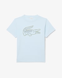 Camiseta de algod&oacute;n con bordado de cocodrilo