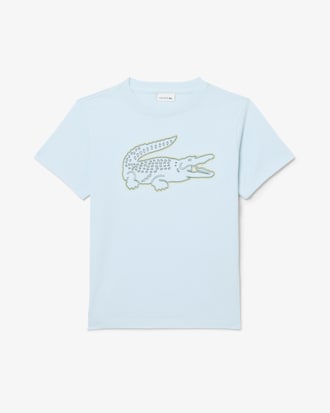 Camiseta de algod&oacute;n con bordado de cocodrilo