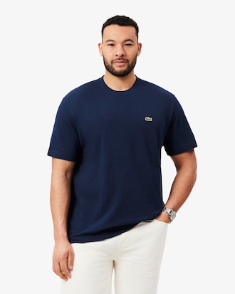Camiseta de piqu&eacute; de lino y algod&oacute;n grueso