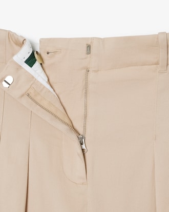 Pantal&oacute;n chino de corte amplio de tela de gabardina el&aacute;stica