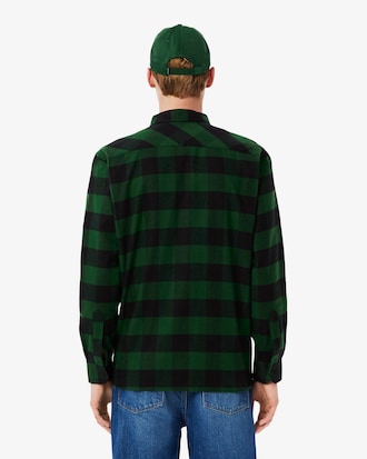 Sobrecamisa oversized de algodón con cuadros escoceses