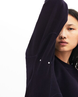 Vestido tipo sudadera de mujer Lacoste Motion de doble capa con paneles acanalados