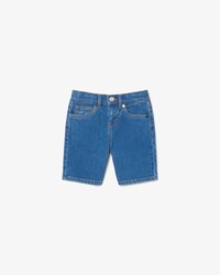 Bermudas con cinco bolsillos de tejido de denim el&aacute;stico