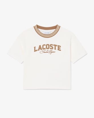 Camiseta de algod&oacute;n con detalles de marca Lacoste