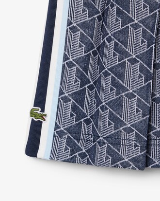 Falda plisada de jacquard con monograma