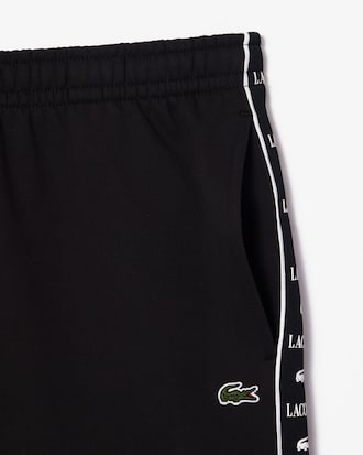 Pantalón corto de felpa de corte regular con franja de logotipo