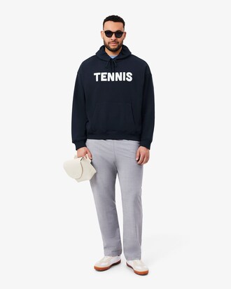 Sudadera con capucha de tenis con estampado