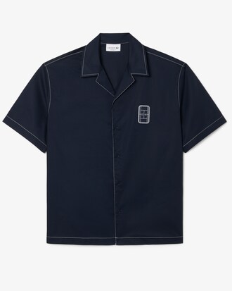 Camisa de manga corta de corte holgado de algod&oacute;n