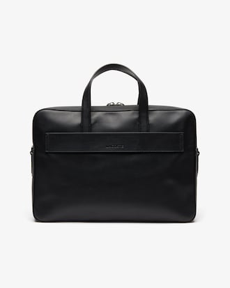 Bolsa para ordenador de hombre L.12.12 en piel con correa de hombro desmontable