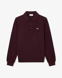 Sudadera con cuello polo de canal&eacute; de algod&oacute;n
