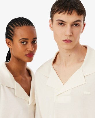 Polo de piqu&eacute; de seda oversized Runway