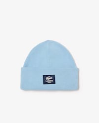 Gorro de canalé de algodón con insignia