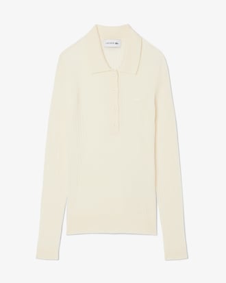 Jersey de cuello polo de punto jersey de lana