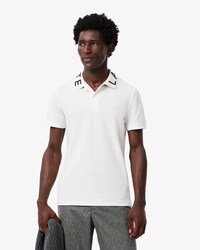 Polo de corte ajustado con detalles de marca en jacquard