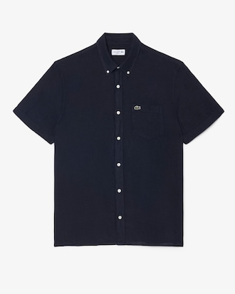 Camisa de lino de manga corta