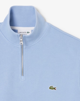 Sudadera de interlock con cuello alto y cremallera