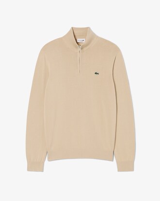 Jersey de cuello alto de algod&oacute;n con cremallera