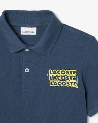 Polo de petit piqué estampado