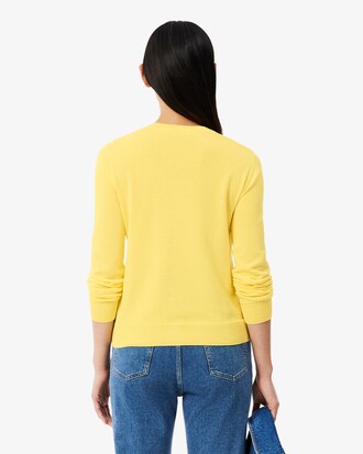 Chaqueta de punto de algod&oacute;n de punto de canal&eacute; 3D