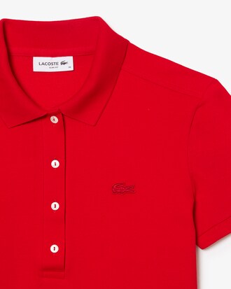 Polo de mujer Lacoste en piqué de algodón stretch