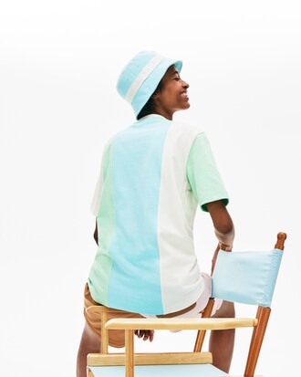 Camiseta unisex Lacoste LIVE x GOLF le FLEUR de rayas color block