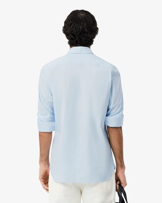 Camisa de corte ajustado de popel&iacute;n el&aacute;stico