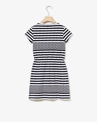 Vestido algod&oacute;n texturizado rayas