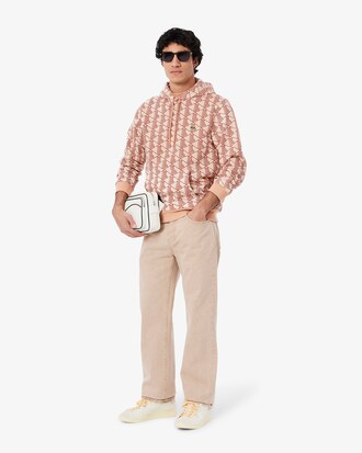 Sudadera con capucha de felpa con monograma