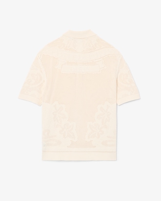 Camisa de manga corta de punto con motivo de jacquard
