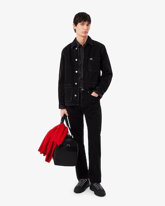 Camisa de corte ajustado de popel&iacute;n el&aacute;stico