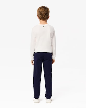 Pantalón de tela de gabardina de algodón elástico