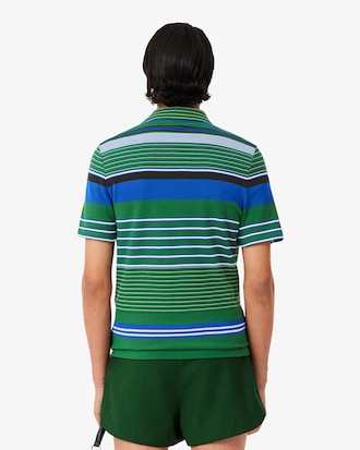 Polo de piqu&eacute; de rayas de corte ajustado Runway