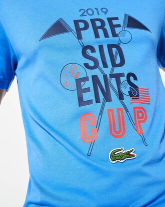 Camiseta de hombre Presidents Cup en mezcla de algodón estampado transpirable