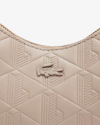 Bolso de medialuna Maheki de piel en relieve