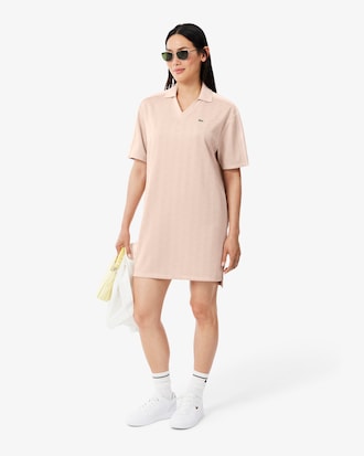 Vestido polo de jacquard con monograma