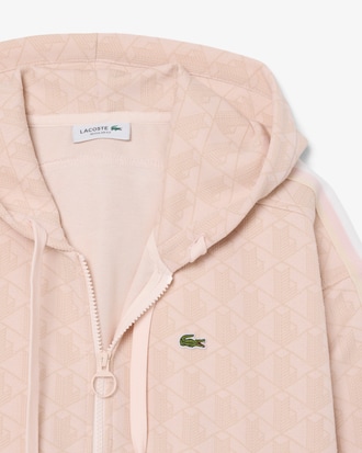 Sudadera con capucha de jacquard con monograma