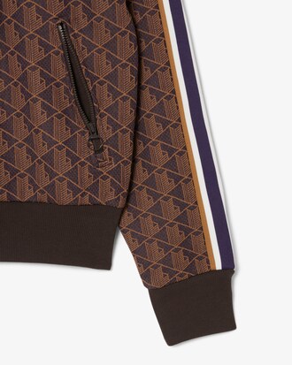 Sudadera con capucha de jacquard con monograma