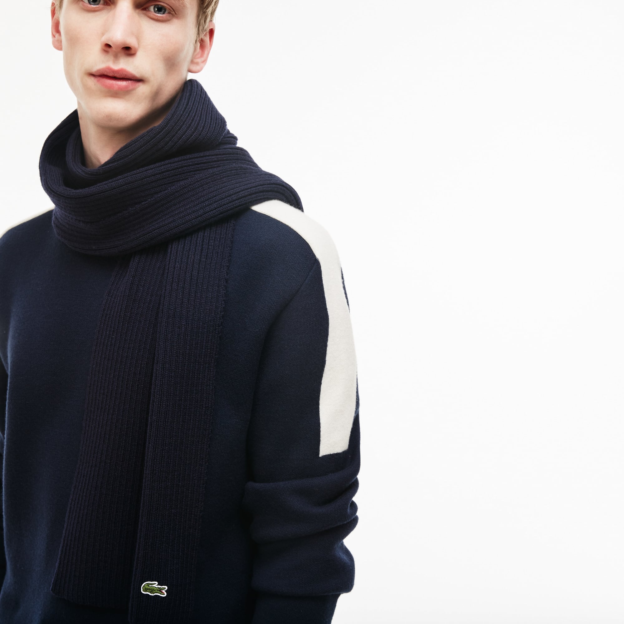 Lacoste Ribbed-Bufanda Hombre