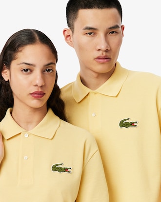 Polo de piqu&eacute; con insignia de corte holgado L.12.12