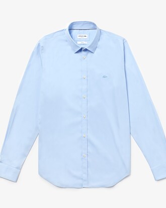 Camisa Slim Fit En Popel&iacute;n El&aacute;stico