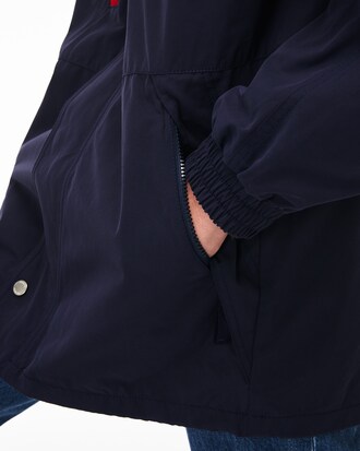 Parka de hombre en dos materiales resistente al agua con capucha amovible