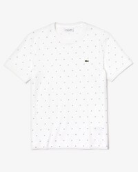 Camiseta de hombre en algod&oacute;n con miniestampado de pata de gallo y cuello redondo