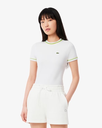Camiseta de punto jersey con detalles en contraste