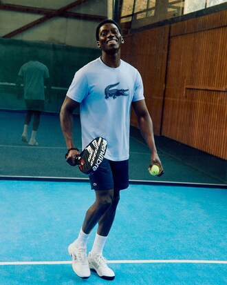 Pantal&oacute;n corto de tenis de tafet&aacute;n de rombos ligero