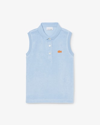 Polo de tejido de rizo sin mangas