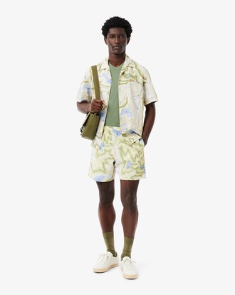 Camiseta de cuello de pico de algodón pima ligero