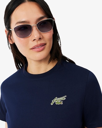 Camiseta de algod&oacute;n de corte holgado con insignia