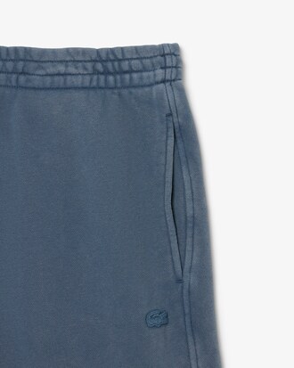 Pantalón corto de felpa de algodón con efecto lavado