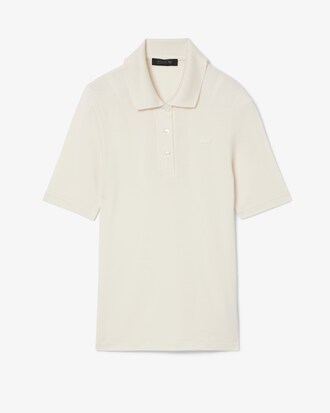 Polo de minipiqué de seda de corte ajustado Runway