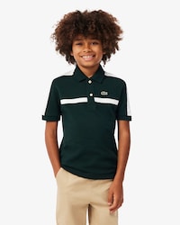 Polo de petit piqu&eacute; con bloques de color